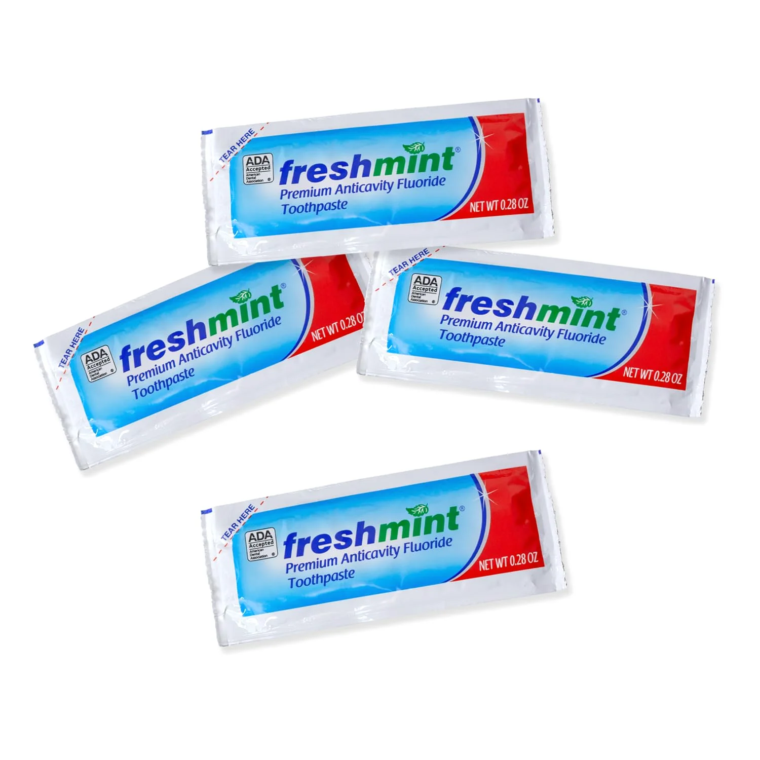 Freshmint 250-Count Single-Use Premium Anticavity Toothpaste Packets, another view