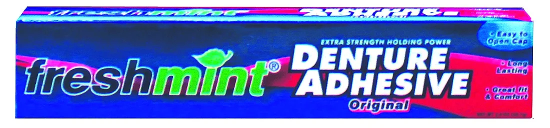 Freshmint Zinc-Free Denture Adhesive, 2 oz