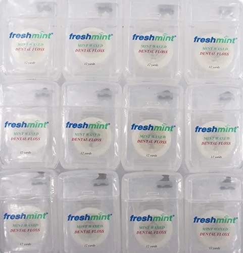 Freshmint 12-Count Waxed Mint Floss, 12 yd, another view