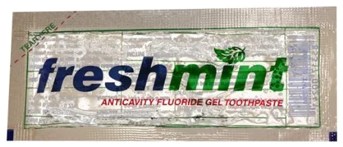 Freshmint 144-Count Single-Use Clear Gel Anticavity Toothpaste Packets